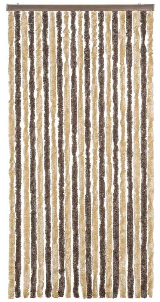 sötétbarna és bézs zsenília rovarfüggöny 90x200 cm
