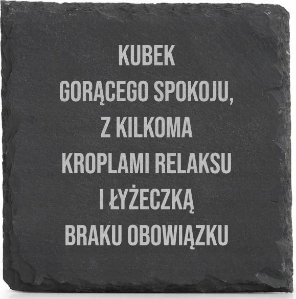 Kő alátét x4 bögre alá Forró nyugalom bögre relaxációs cseppekkel..