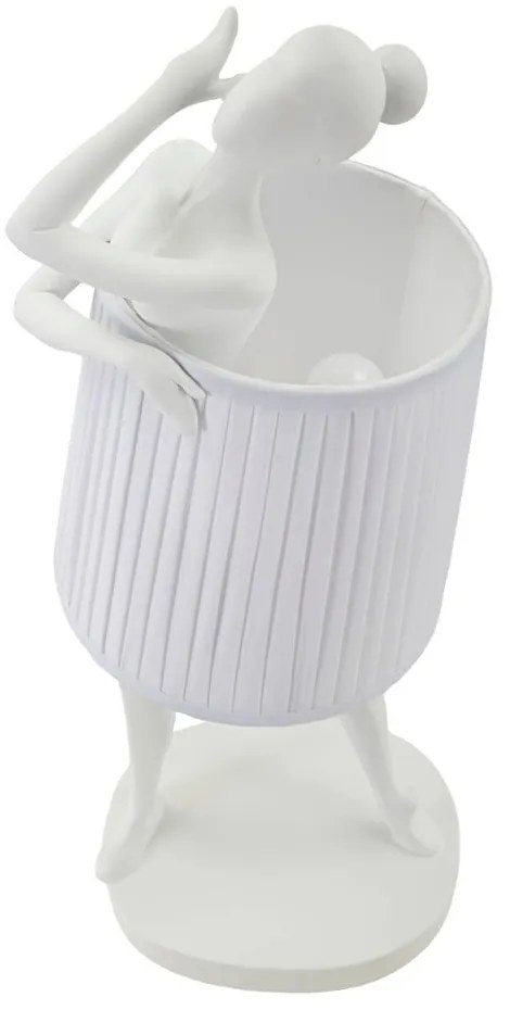 Fehér asztali lámpa textil búrával (magasság 62,5 cm) Ballet – Mauro Ferretti