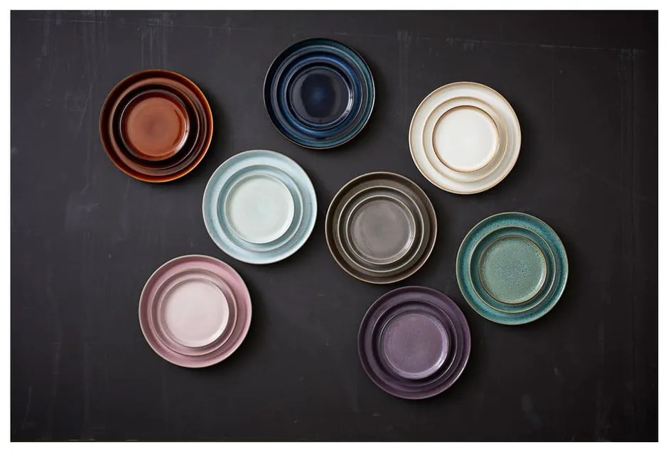 Fekete-kék desszertes kőedény tányér ø 17 cm Gastro Dark Blue/Black – Bitz