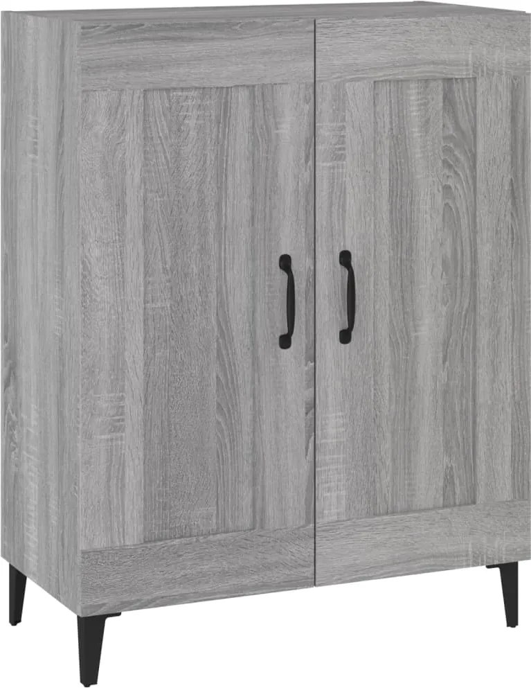 vidaXL szürke sonoma színű szerelt fa tálalószekrény 69,5 x 34 x 90 cm