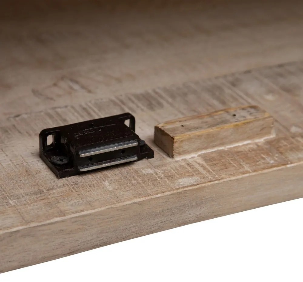 Natúr színű mangófa tálalószekrény 160x71 cm – Ixia