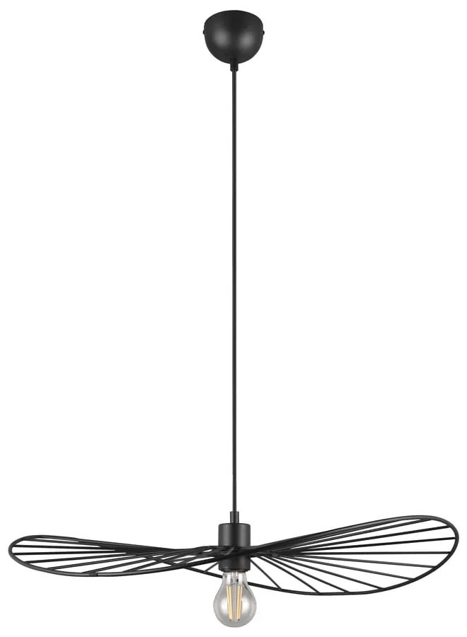 Matt fekete függőlámpa ø 60 cm Chapeau – Reality