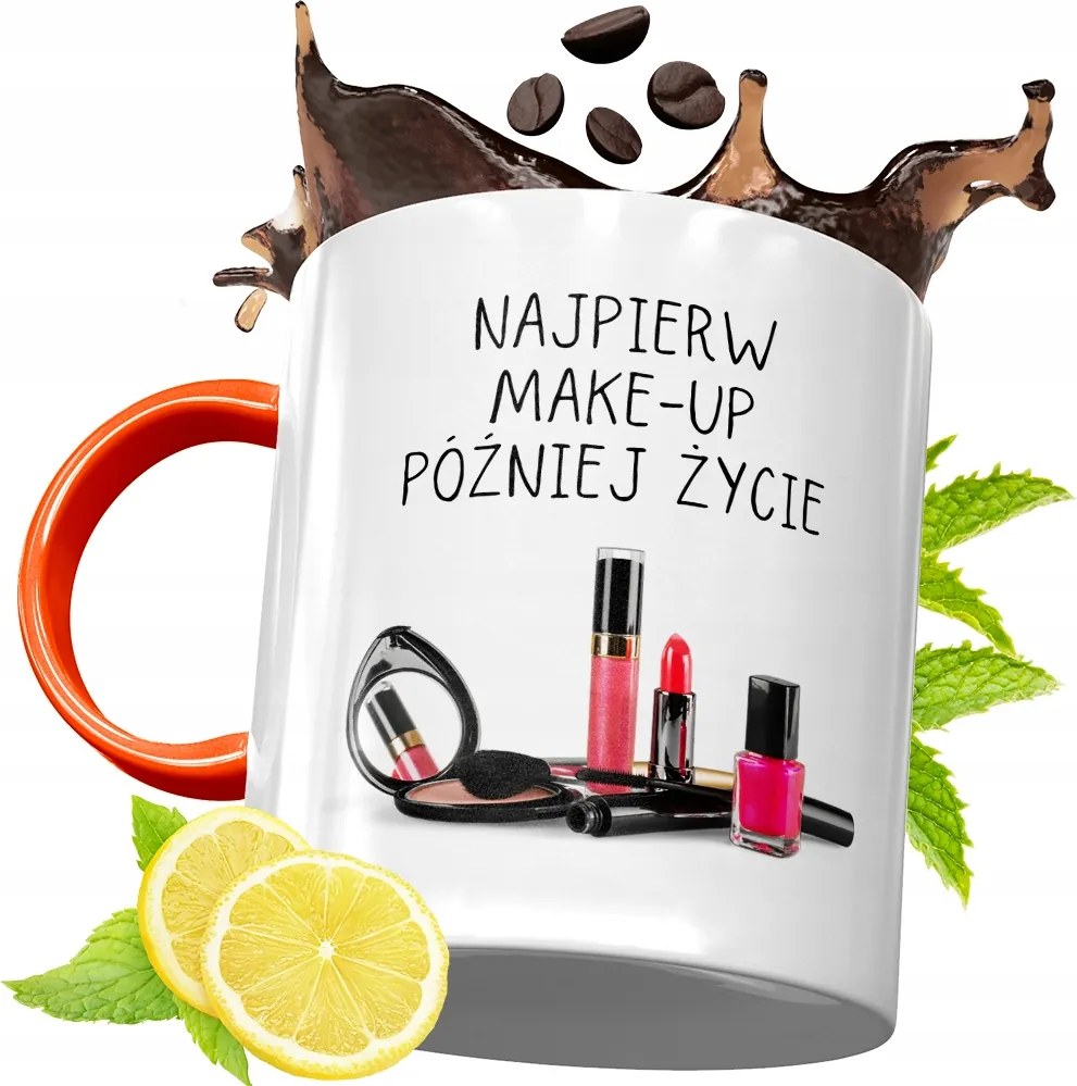 Narancssárga Bögre Kozmetikusnak Ajándék fényképes nyomattal