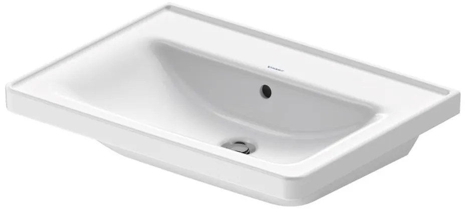 Duravit 2367650060 - Falra szerelhető D-NEO mosdó 65x48 cm, kerámia/magasfényű fehér