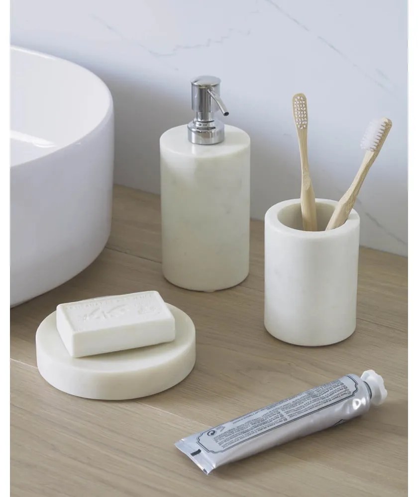 Fehér márvány fogkefetartó pohár Elenei – Kave Home