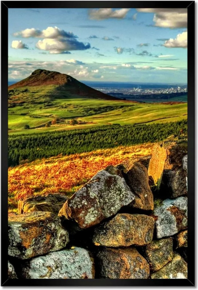 Poszterek keretben 40x60 Tájkép hegyek sziklák égbolt