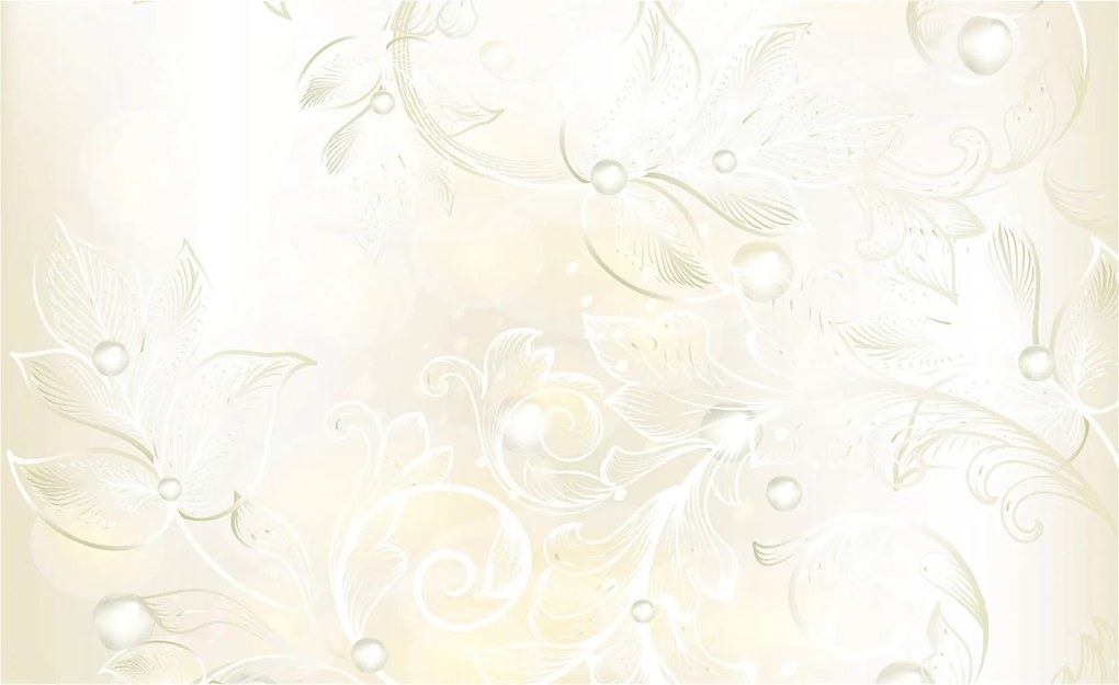 Fotótapéta Pasztell álom finom virágok gyöngy 200x140 +ragasztó