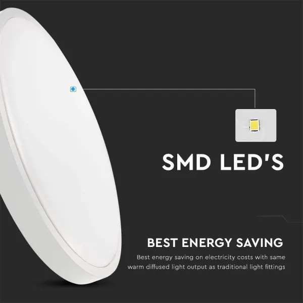 LED Fürdőszobai mennyezeti lámpa LED/30W/230V 3000K IP44 átm. 42 cm fehér