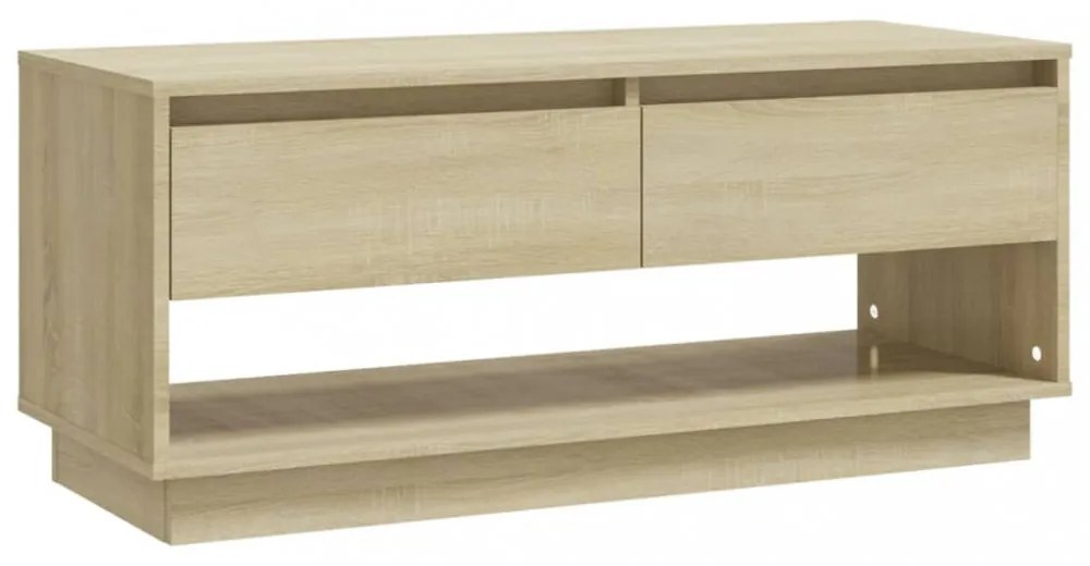 sonoma tölgy színű szerelt fa TV-szekrény 102x41x44 cm