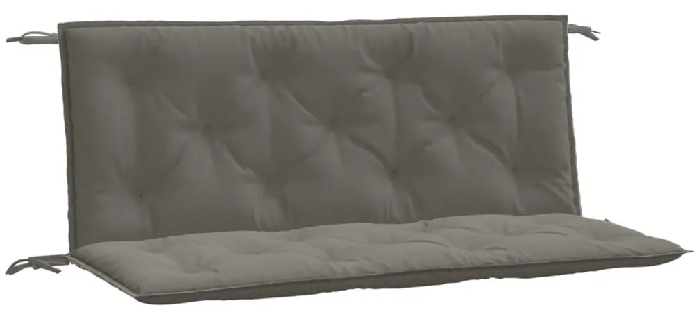 2 db melange sötétszürke szövet kerti padpárna 120x50x7 cm