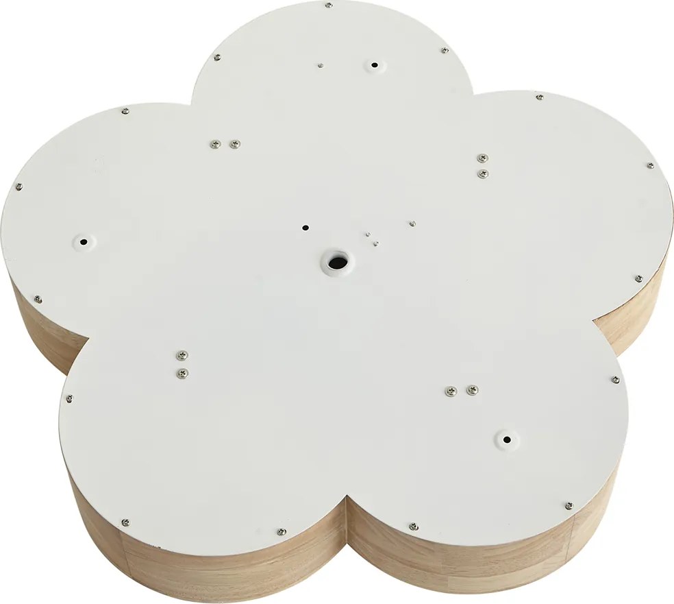 Gyerekszobai mennyezeti lámpa fa fehér színnel - Lucille