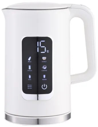 Vízforraló LCD kijelzővel 1,7 l 2200W/230V fehér + bögre 450 ml
