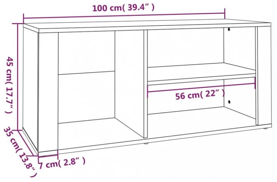 barna tölgyszínű szerelt fa cipősszekrény 100x35x45 cm