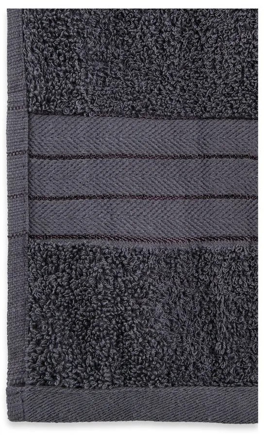 Antracitszürke frottír pamut törölköző szett 4 db-os 50x100 cm – Good Morning