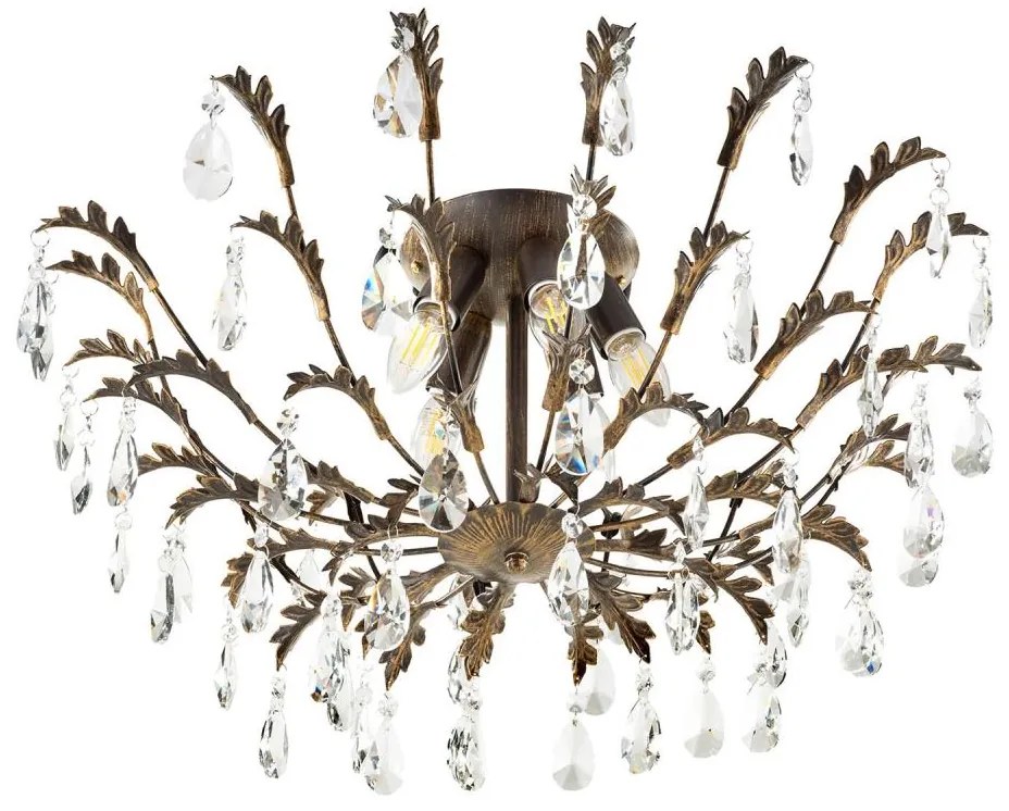 ONLI - Mennyezeti lámpa TERESA 5xE14/6W/230V bronzszínű