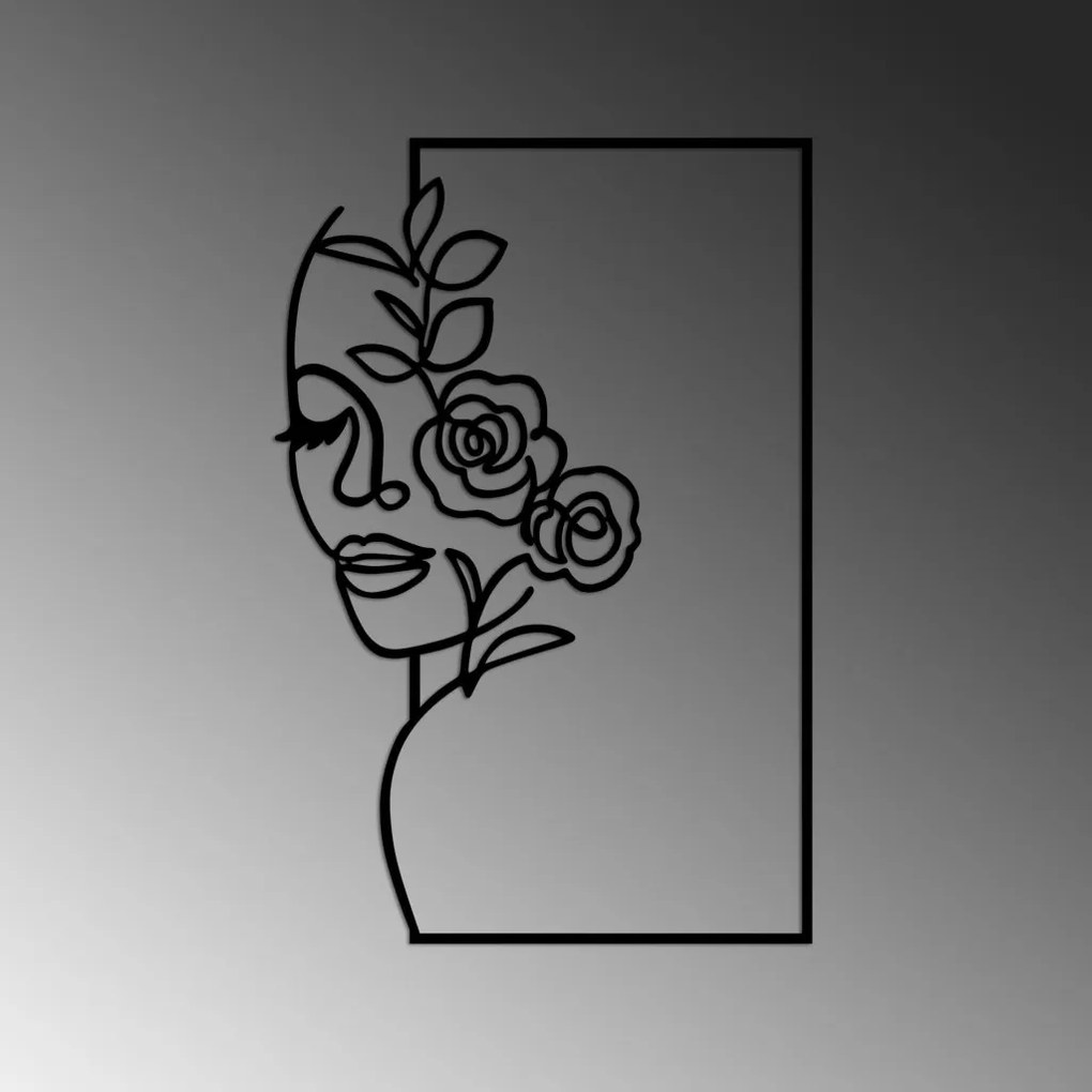 Flower fém fali dekoráció, 50×33 cm
