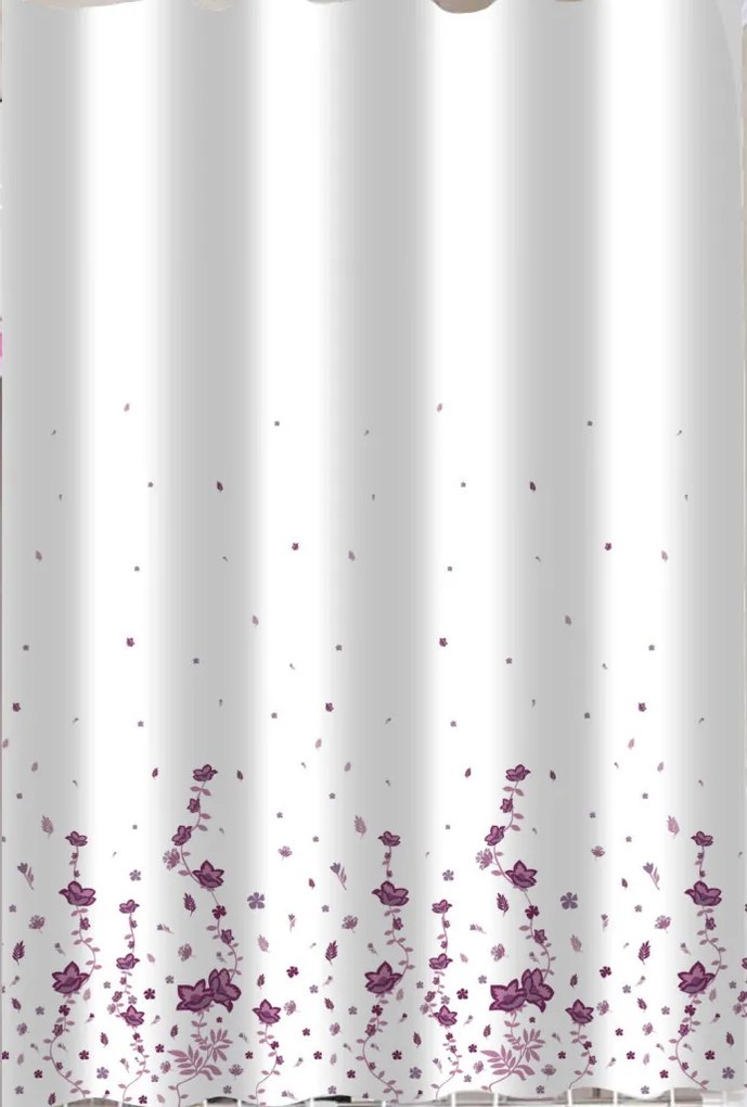 Zuhanyfüggöny - MINI FLOWERS - Impregnált textil - 180 x 200 cm