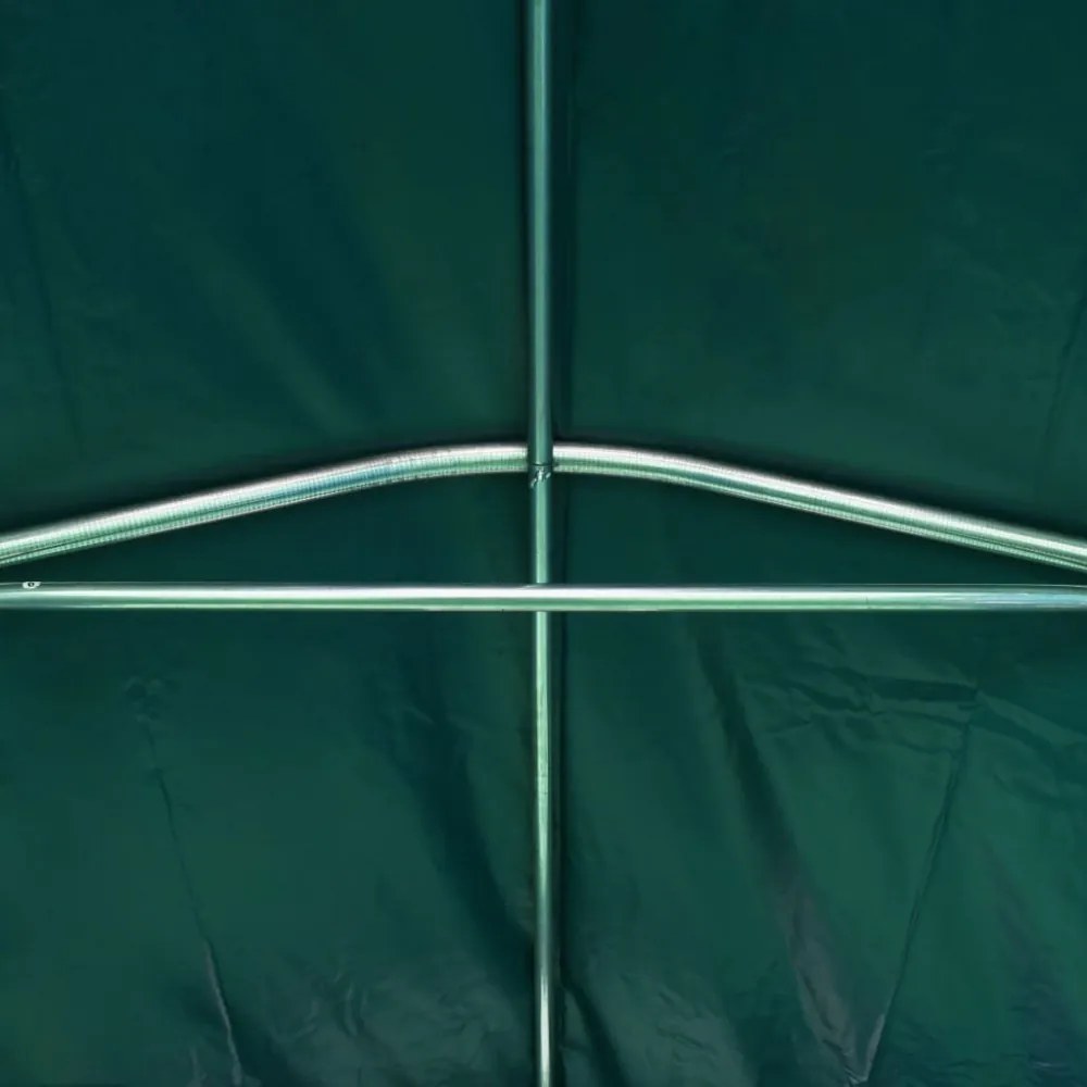 zöld PVC sátorgarázs 2,4 x 2,4 m