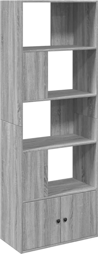 vidaXL szürke sonoma színű szerelt fa könyvespolc 70 x 36 x 189 cm