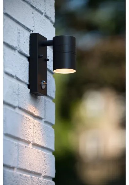 Lucide 14866/05/30 - LED Kültéri lámpa érzékelővel ARNE-LED 1xGU10/5W/230V