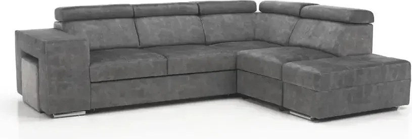 Ülőgarnitúra, szürke, jobbos, MALAGA