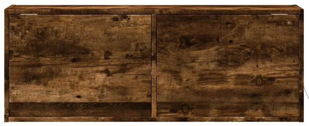 füstös tölgy színű fali TV-szekrény LED-ekkel 100x31x35 cm