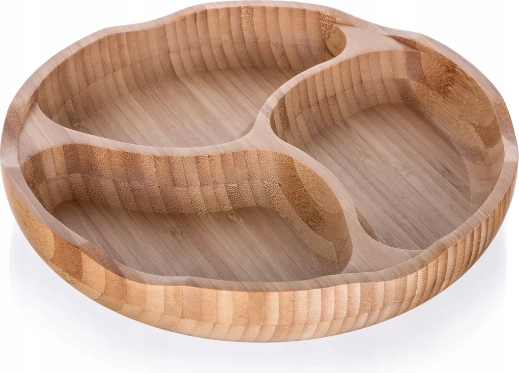 Brilliante Bamboo osztott tálalótál bambusz 25x4cm