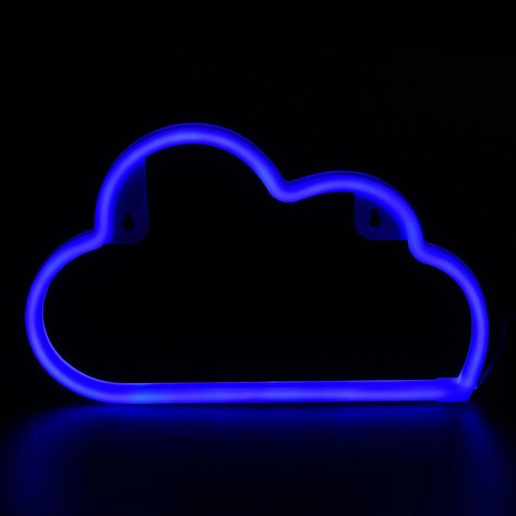 Aca Lighting Cloud, 48 neon Led lámpa, elemes (3xAA)/USB, kék, Ip
