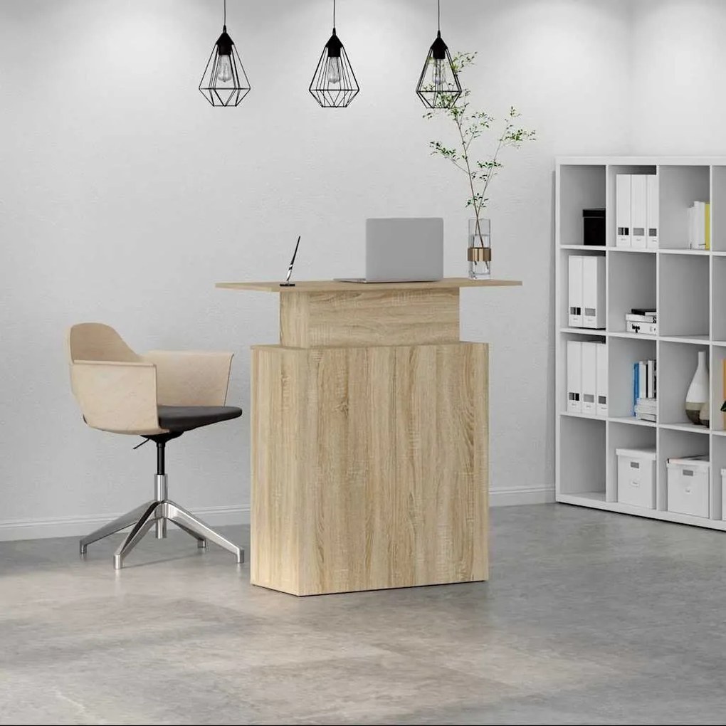 recepciós pult sonoma tölgy 100x40x104 cm szerelt fa