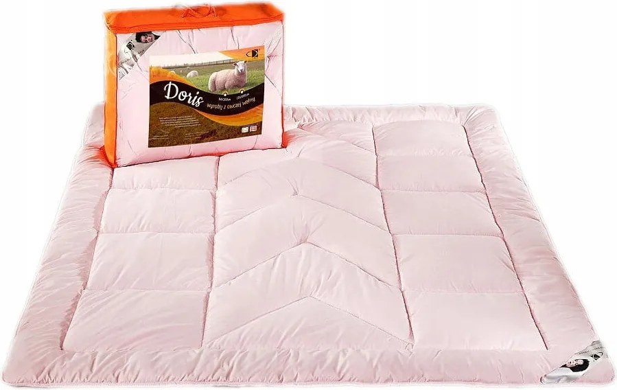 Amw Bárány gyapjú paplan 140x200 1400g Rózsaszín