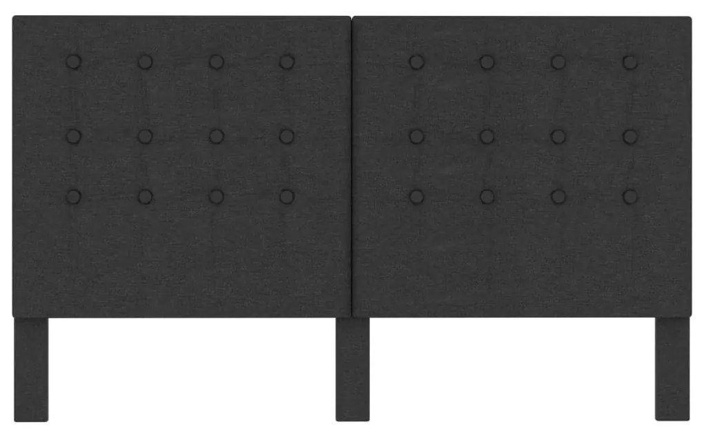 sötétszürke szövet steppelt fejvég 160 x 200 cm