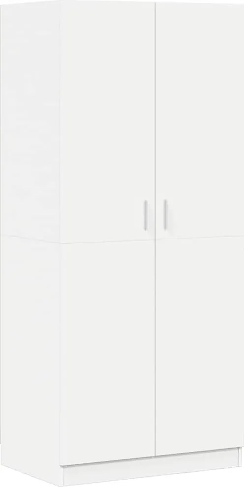 vidaXL fehér szerelt fa ruhásszekrény 80 x 52 x 180 cm
