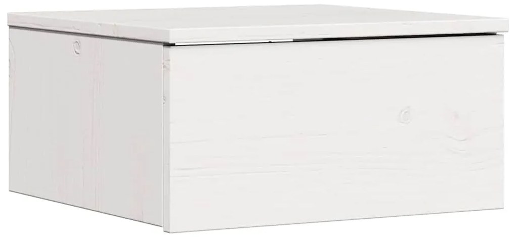 Éjjeli asztal 2 pcs Fehér 37 x 35 x 18.5 cm Tömör fenyőfa