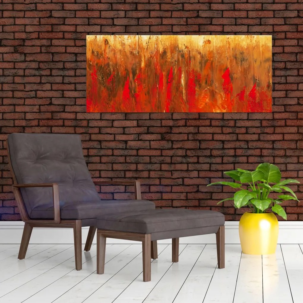 Kép - Festett absztrakció (120x50 cm)