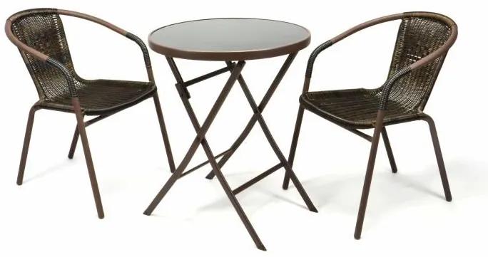 GARTHEN Kerti bútor készlet BISTRO asztal + 2 szék