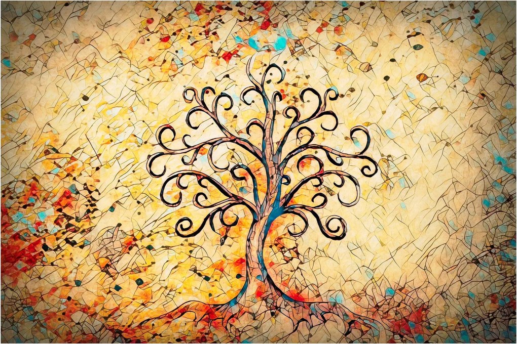 Kép - Mozaik életfa (90x60 cm)