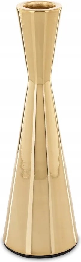 Arany fém gyertyatartó 22cm 167873 Art Pol