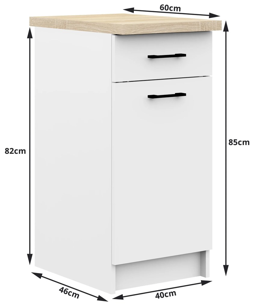Konyhabútor 240 cm Ozara II (fehér). 1069376