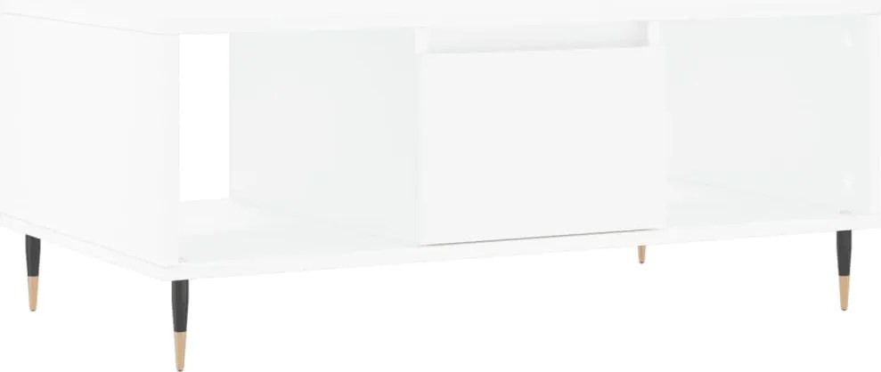 vidaXL fehér szerelt fa dohányzóasztal 90 x 50 x 36,5 cm