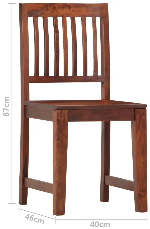 4 db tömör mangófa étkezőszék