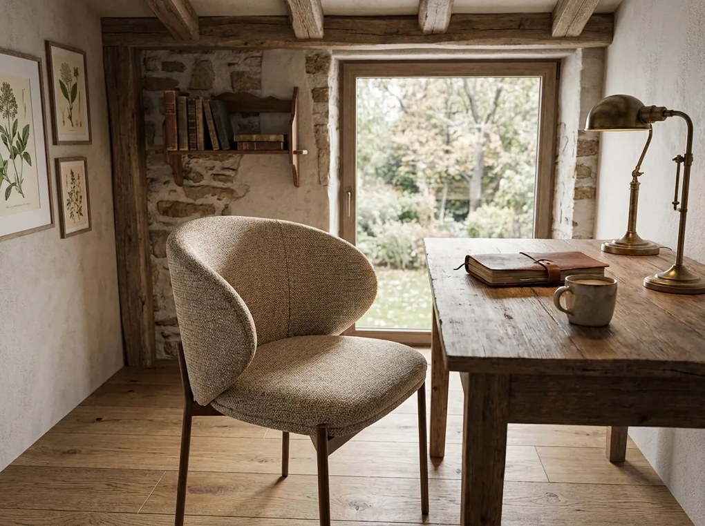 Étkezőszék KIOTO, dió/bézs