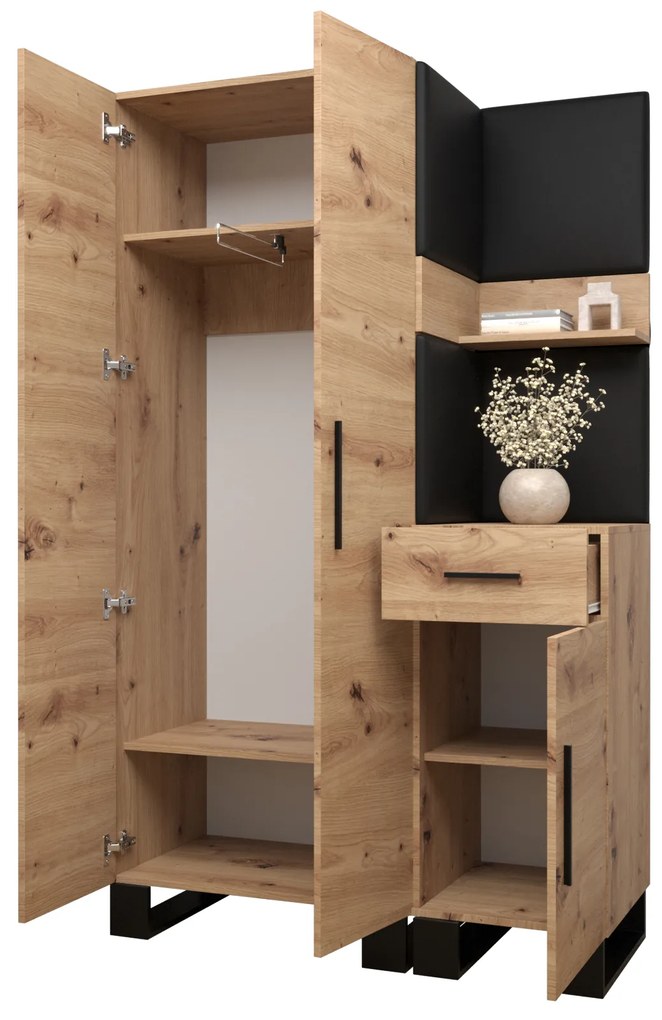 Előszobabútor Amanda 6 (artisan tölgy + rózsaszín). 1085903