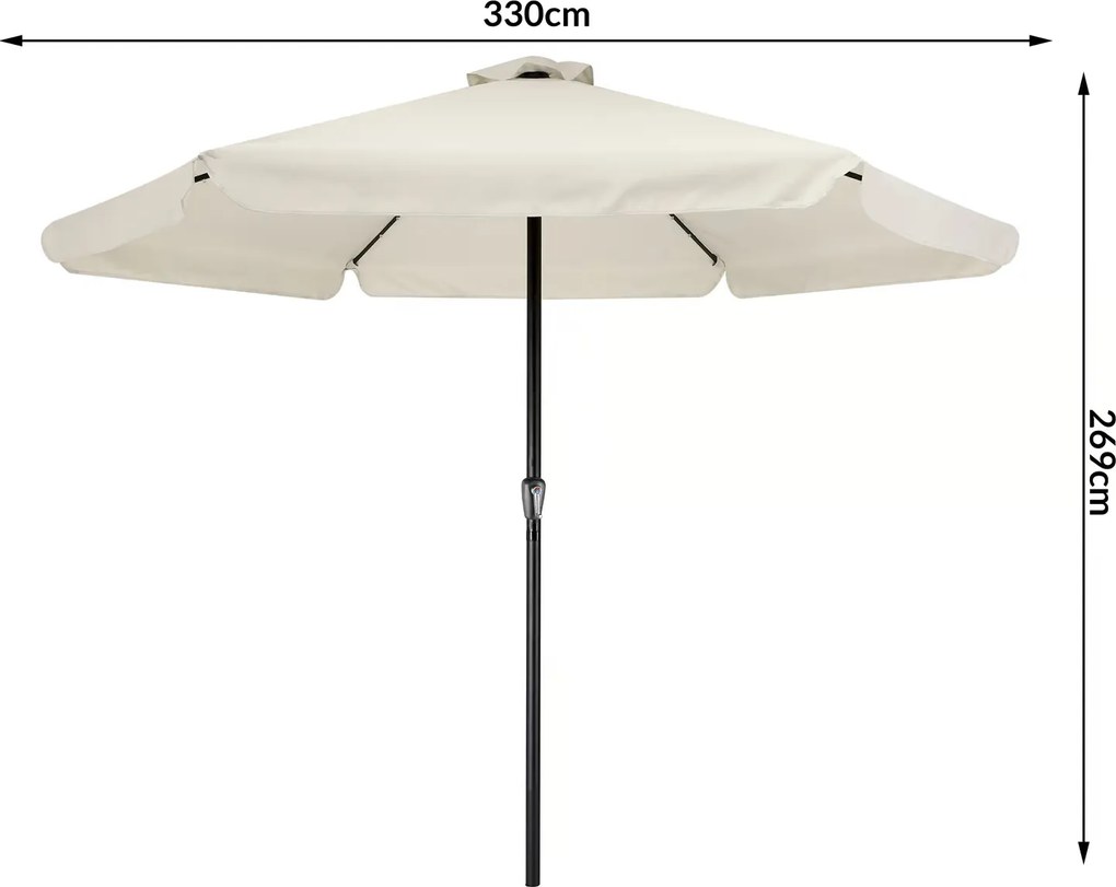 Deuba LED napernyő Athens Ø330 cm - krém