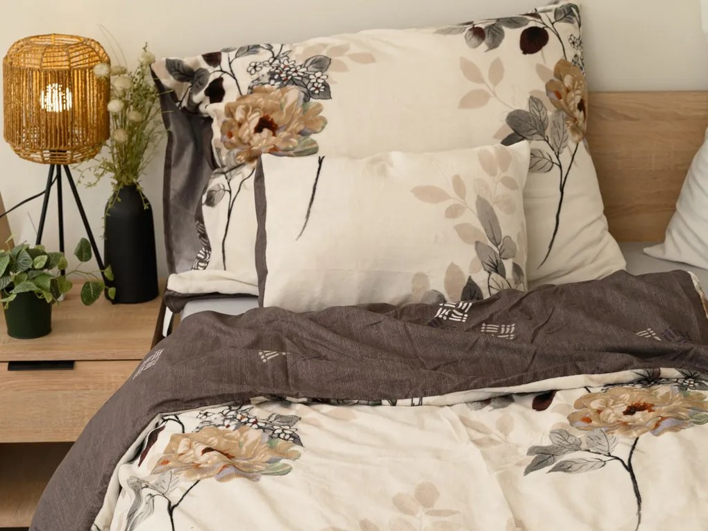 Kétoldalas ágynemű DUO SENSE CARMELIA mintás + párnahuzat 40x50 cm INGYEN Ágyneműhuzat mérete: 70 x 90 cm | 140 x 200 cm