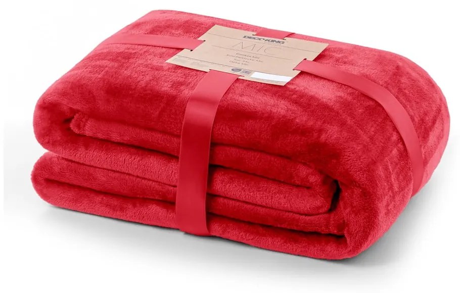 Mic piros mikroszálas takaró, 160 x 210 cm - DecoKing