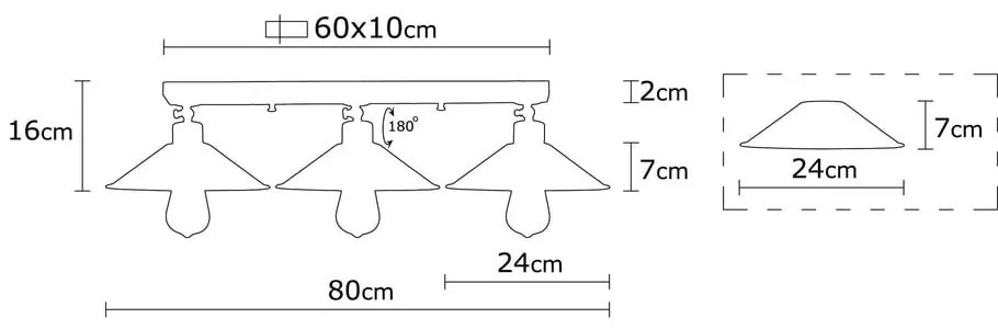 Bronzszínű mennyezeti lámpa fém búrával ø 24 cm Berceste – Opviq lights