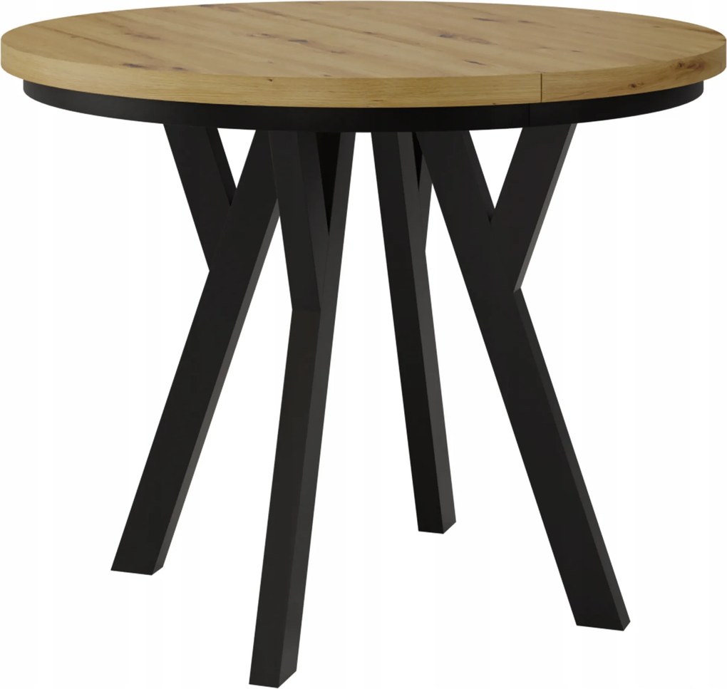 Kerek asztal Artisan Tölgy összecsukható 80/160 konyha nappali