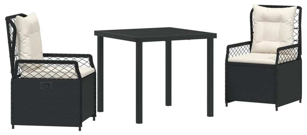 5 darabos kerti étkező garnitúra világosszürke poli rattan