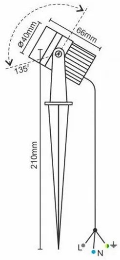 LED Kültéri lámpa LED/3W/230V 4000K IP67 fekete